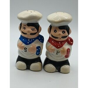 Vintage Salt and Pepper Shakers Italian Chef
